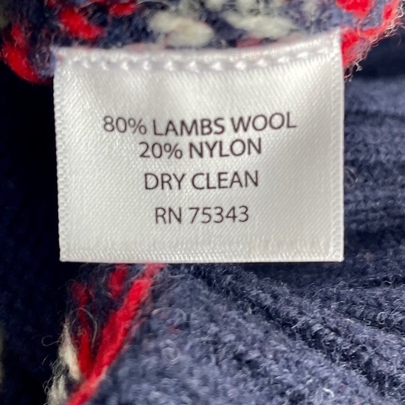 Cambridge Dry Goods Navy Snowflake Sweater L - Picture 3 of 9